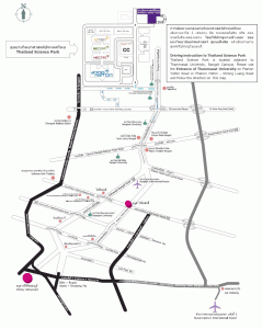 แผนที่เดินทางมาอุทยานวิทยาศาสตร์ประเทศไทย